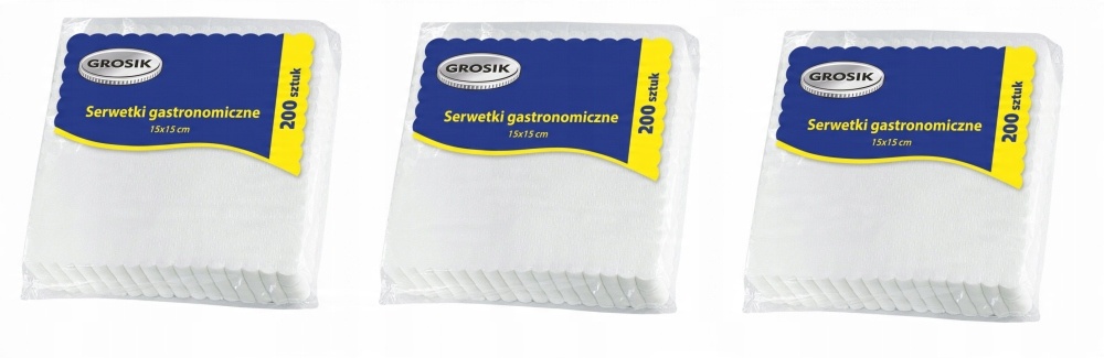 

Serwetki 15x15cm 1-warstwowe 600szt biały