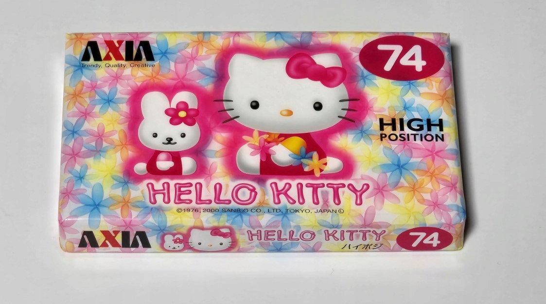 Magnetofonová kazeta Axia Hello Kitty 74 2000R Nová Fólie Vyrobená V Japonsku