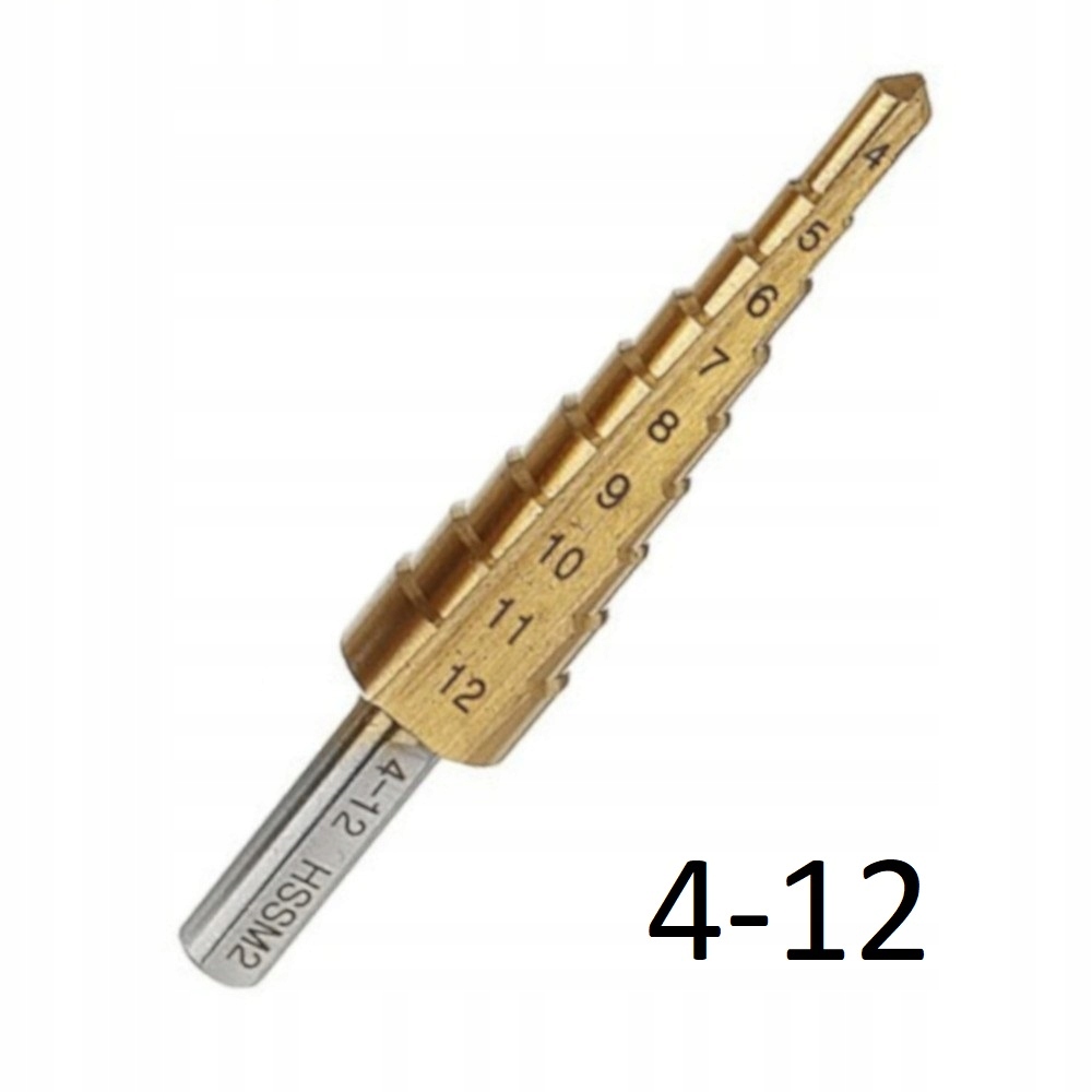 WIERTŁO STOPNIOWE STOŻKOWE HSS4241 ZAKRES 4-12 mm