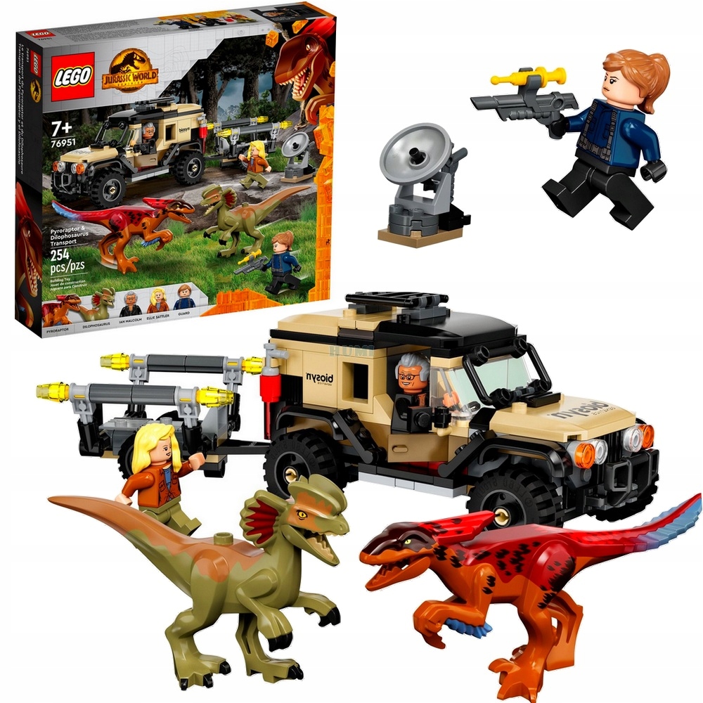 

Lego Dinozaury 76951 Raptor Dilofozaur Truck