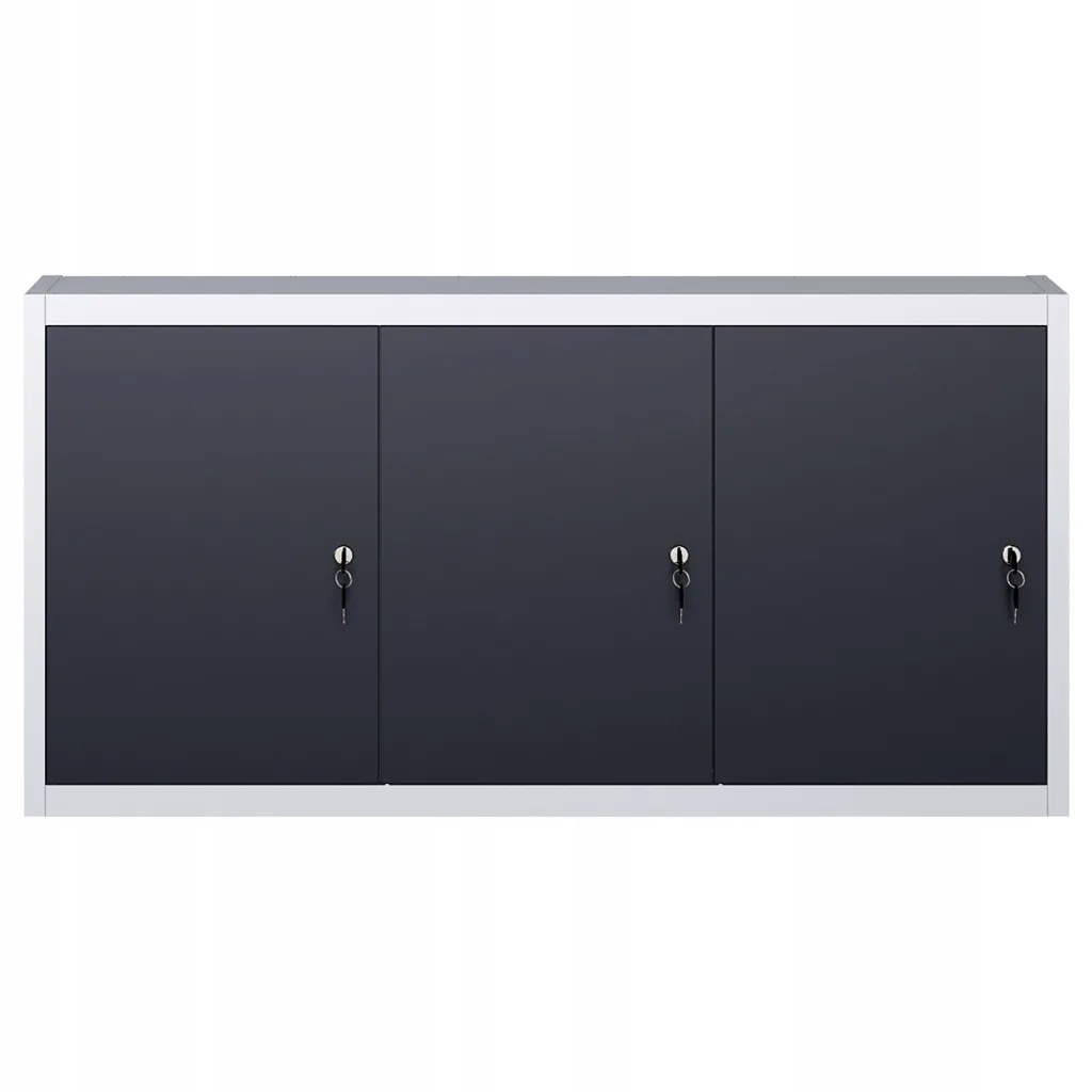 Ścienna szafka narzędziowa, metalowa, szaro-czar Marka inna