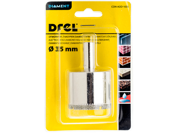 OTWORNICA DIAMENTOWA KORONKA DO GRESU PŁYTEK 35mm Marka Drel