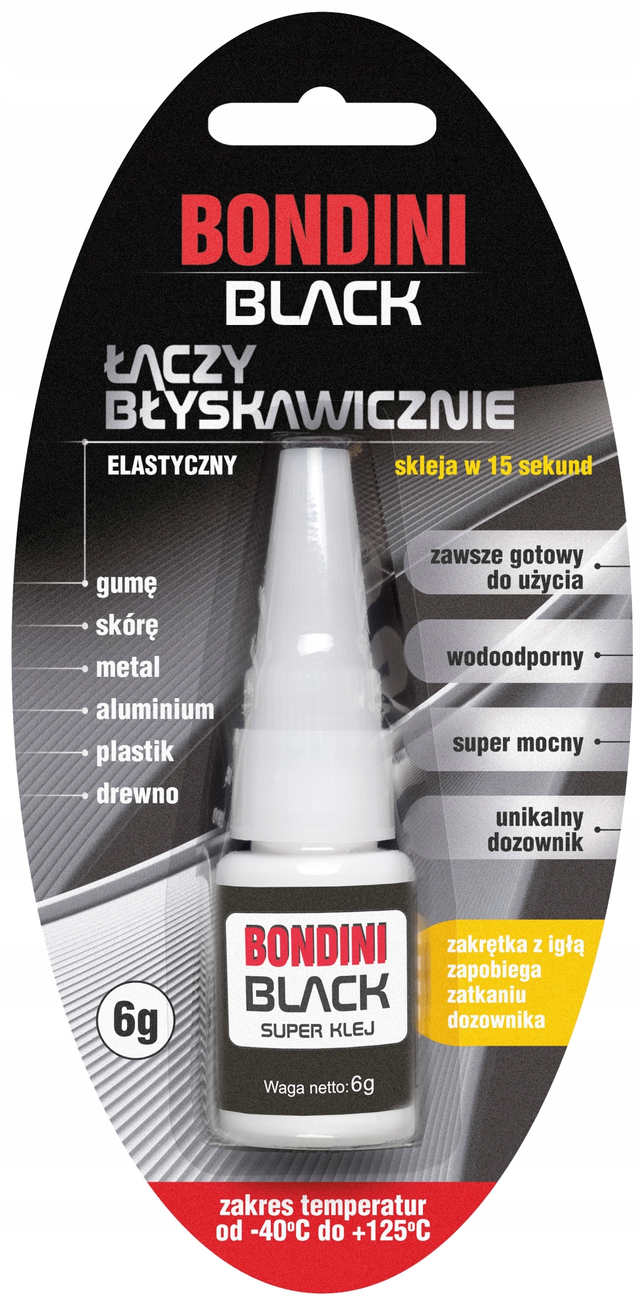 

Bondini Black Klej Błyskawiczny Plus Czarny 6G