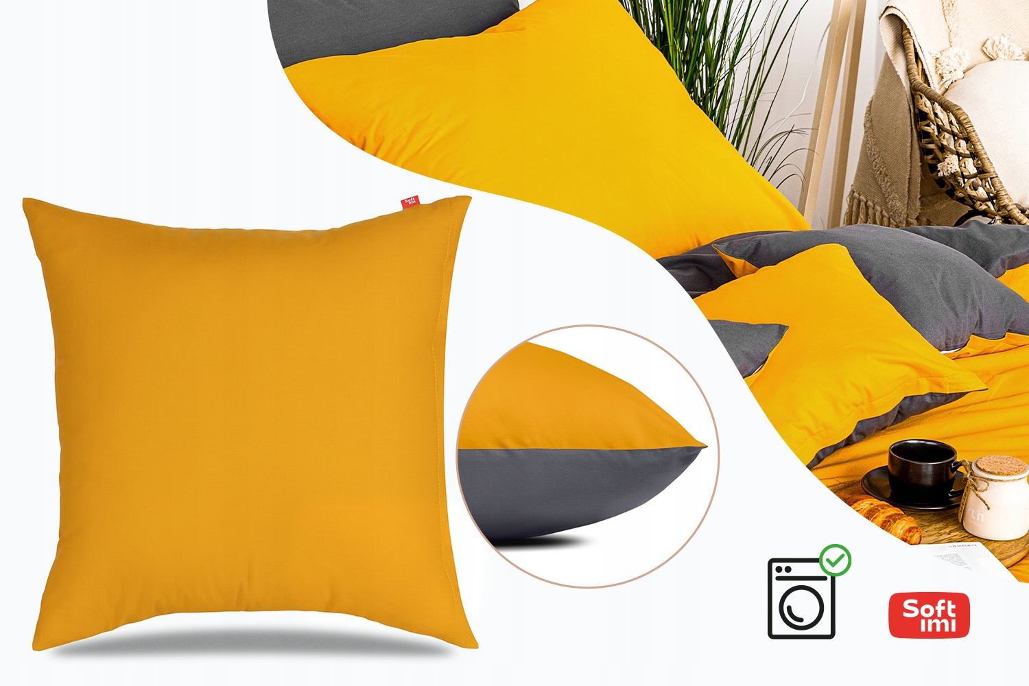 POSZEWKA NA PODUSZKĘ 40X40cm JASIEK BAWEŁNA 100% OZDOBNA BAWEŁNIANA POLSKA Kod producenta BEDDING-40X40-02-08