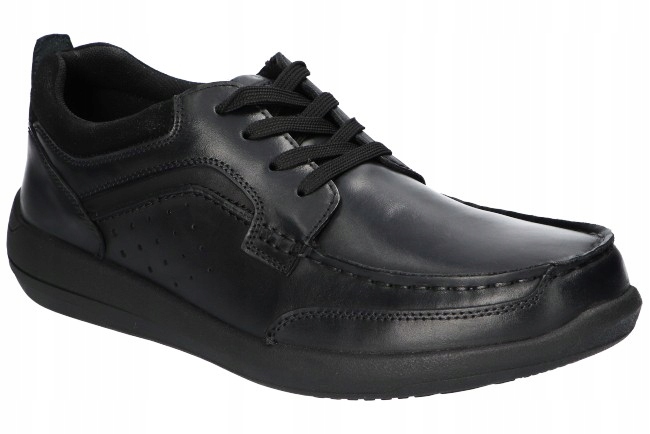 American Club CY138 Elegantní Pevné Kožené Boty Pánské Polobotky Blk 42