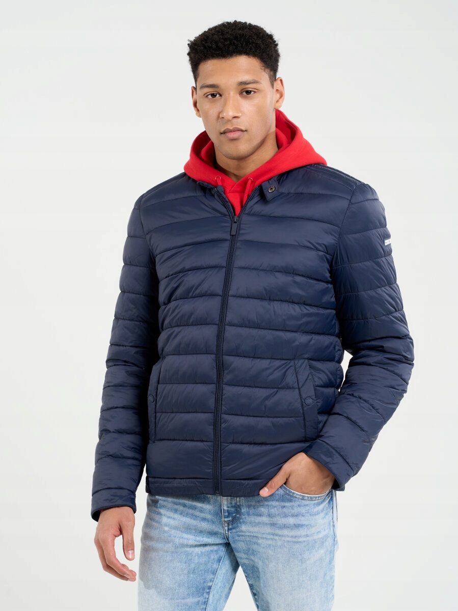 Big Star Pánská Prošívaná Bunda Tmavě Modrá Kamilos 403 S