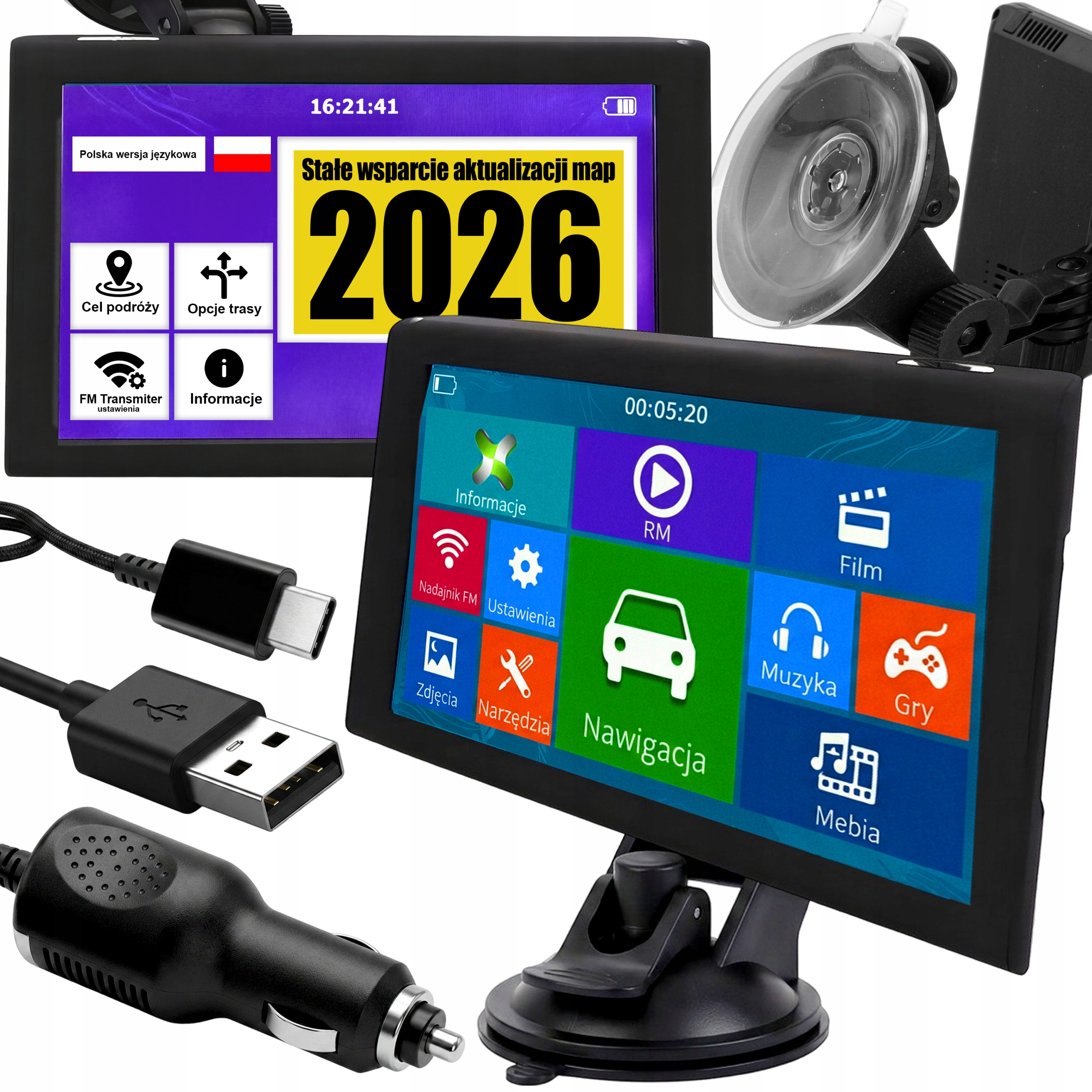 Automobilová Gps Navigace Tablet Do Auta 9" Dotyková Mapa Evropy 8GB Držák