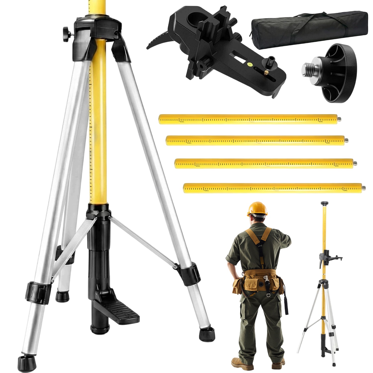 Teleskopická Tyč Pro Laser, Stativ S Nastavitelnou Výškou, 7 CM, Přenosná