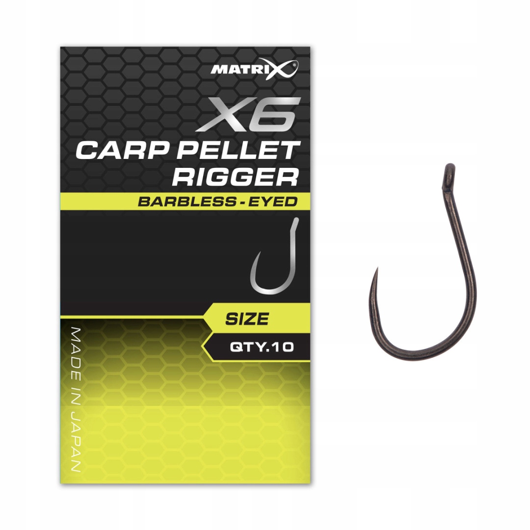Haczyki Matrix X6 Carp Pellet Rigger 16 Barbless
