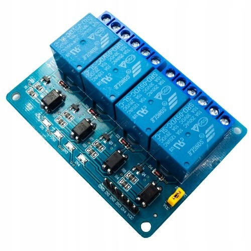 Moduł 4-kanałowy 5V 10A przekaźnik sterowany stanem niskim 0V Arduino Kod producenta Moduł 4-kanałowy 5V 10A przekaźnik