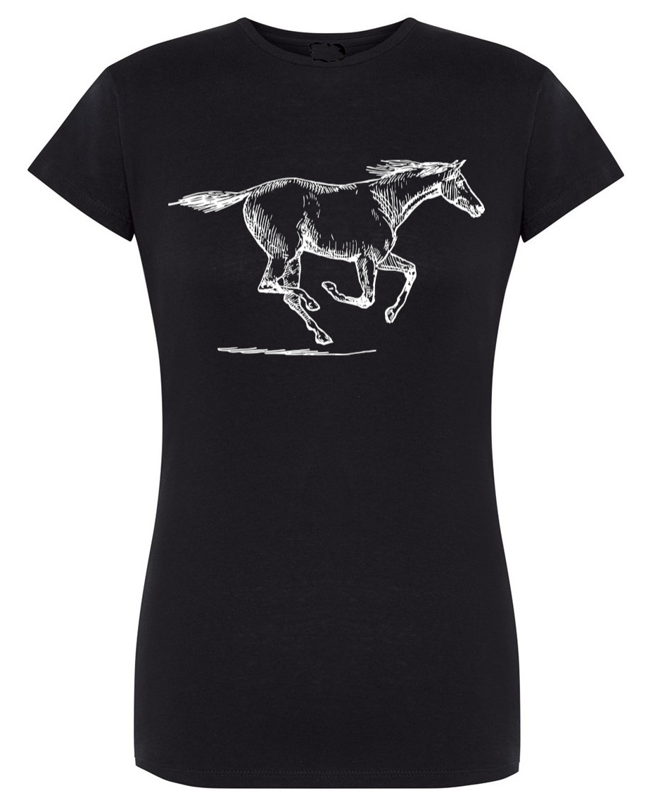 

T-Shirt damski nadruk Koń galop Rozm.L