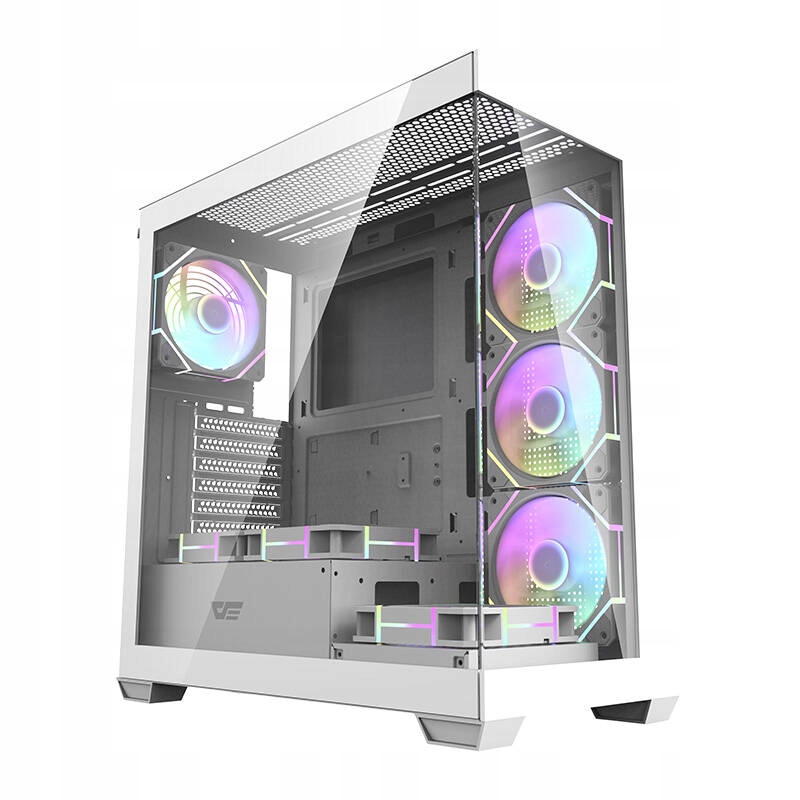 Počítačová Skříň Darkflash DS900 (bílá) 7 ventilátorů Argb