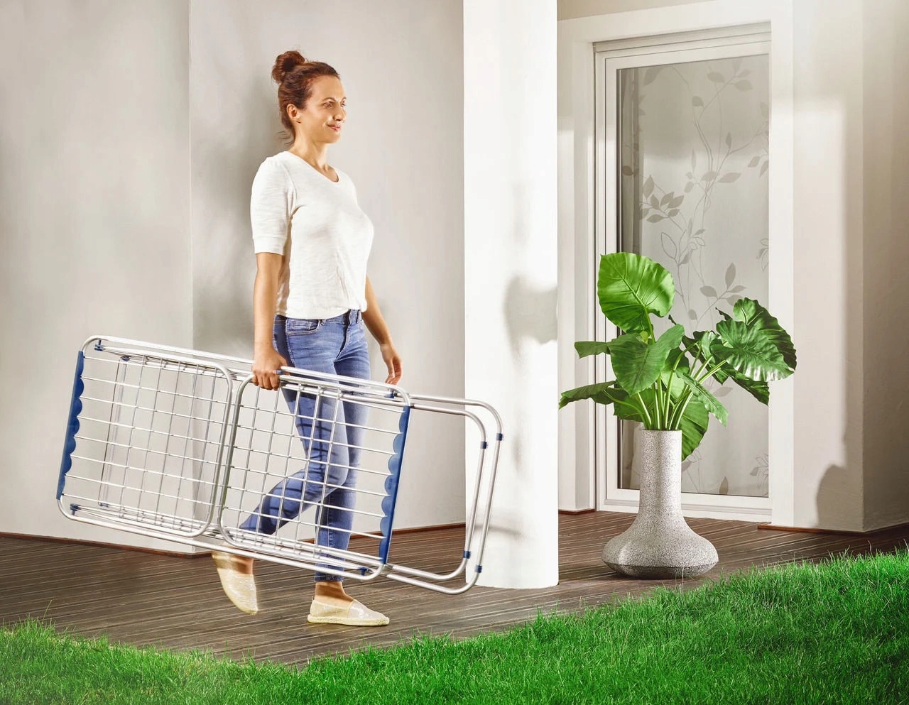 STOJĄCA SUSZARKA NA PRANIE BIELIZNĘ ALUMINIOWA HIT Model 201