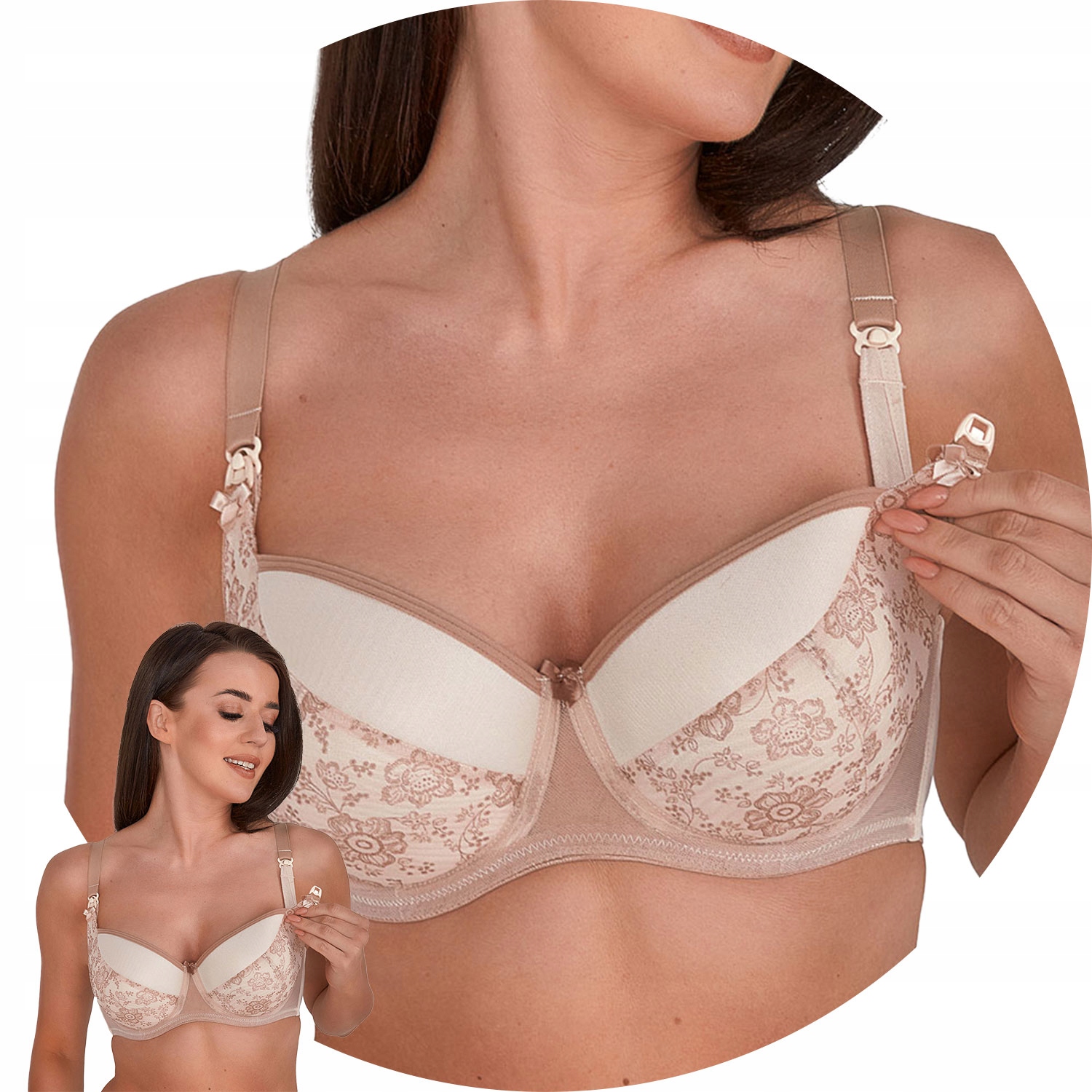 Gaia 1201 Mama Podprsenka na kojení béžová 70C