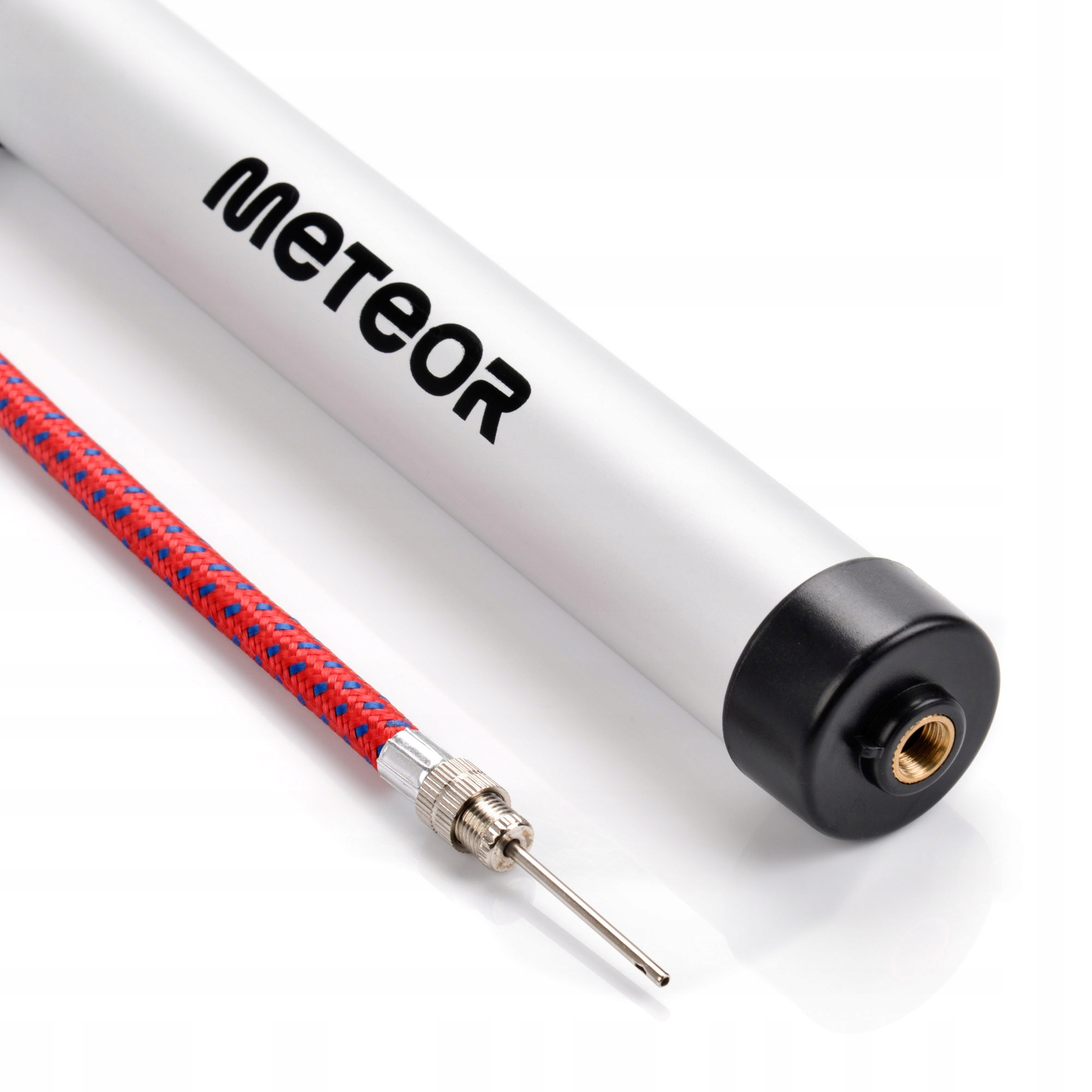 POMPKA DO PIŁEK ALUMINIOWA 30 cm METEOR Z WĘŻYKIEM 17cm i IGŁĄ 8mm Kod producenta 39004