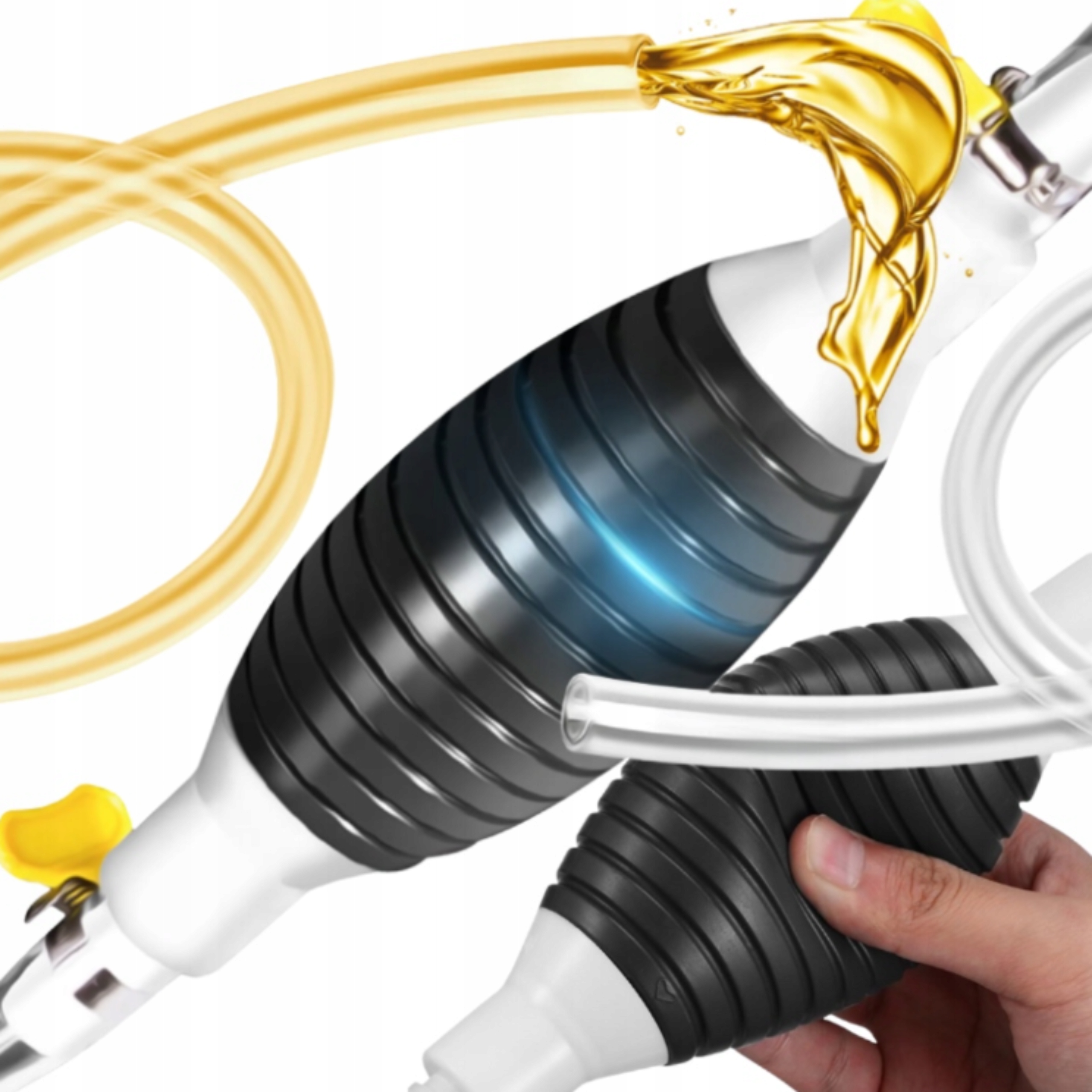 РУЧНОЙ НАСОС ДЛЯ СЛИВА ТОПЛИВА МАСЛА МАСЛА БЕНЗИНА ВОДЫ ГРУША ШЛАНГ 2М