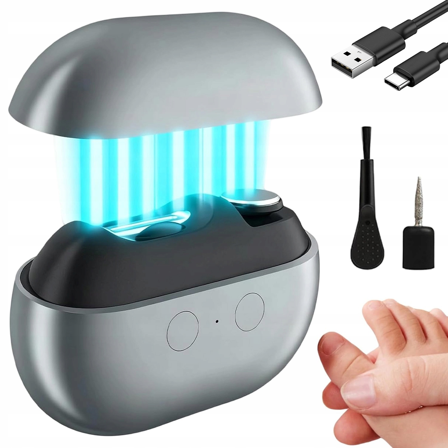 3V1 Elektrický Pilník Na Nehty Pro Miminka Kompaktní S Usb, Tichý