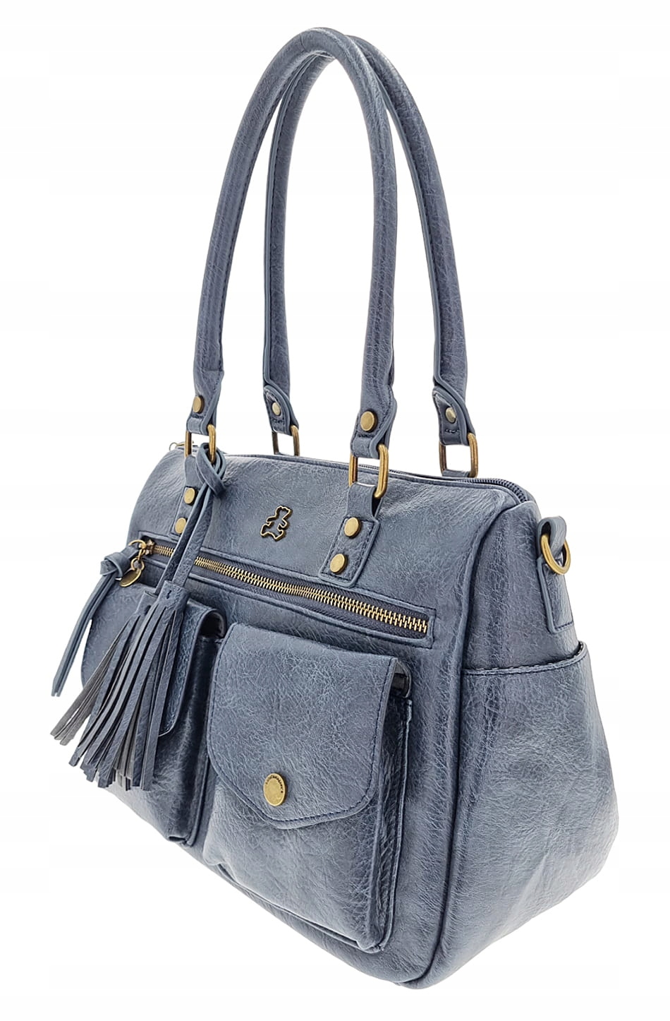 Niebieski kuferek damski z kieszonkami LULU CASTAGNETTE Płeć kobieta