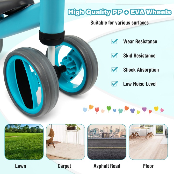 Rowerek Biegowy chodzik jeździk dla dzieci 4 koła Marka Costway