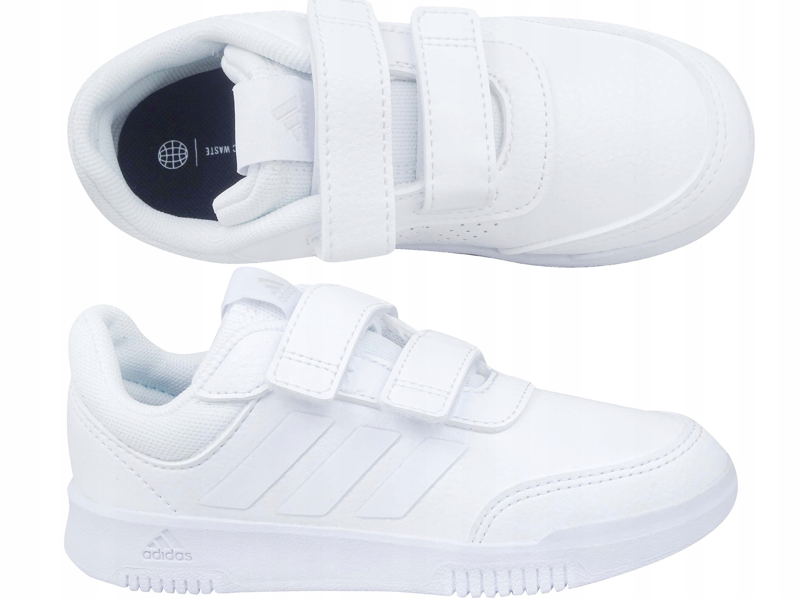 ADIDAS TENSAUR SPORT GW1990 BUTY DZIECIĘCE TRAMPKI TENISÓWKI BIAŁE RZEPY Materiał skóra ekologiczna