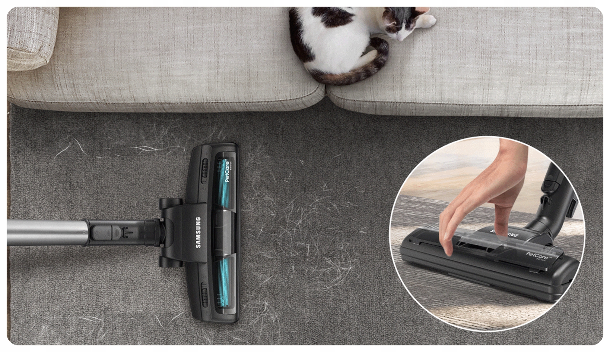 Odkurzacz SAMSUNG VC07K51L9H1 bezworkowy Metaliczny brązowy HEPA JetCyclone Moc 750 W