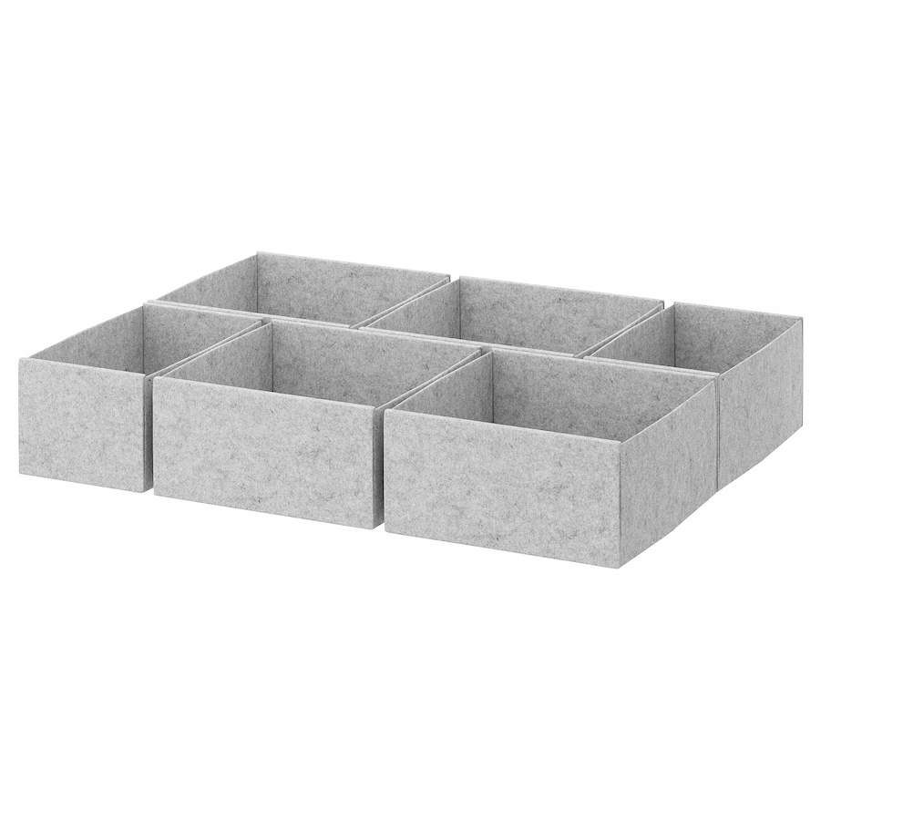

Ikea Komplement Komplet pudełek 6 szt szary 65x54