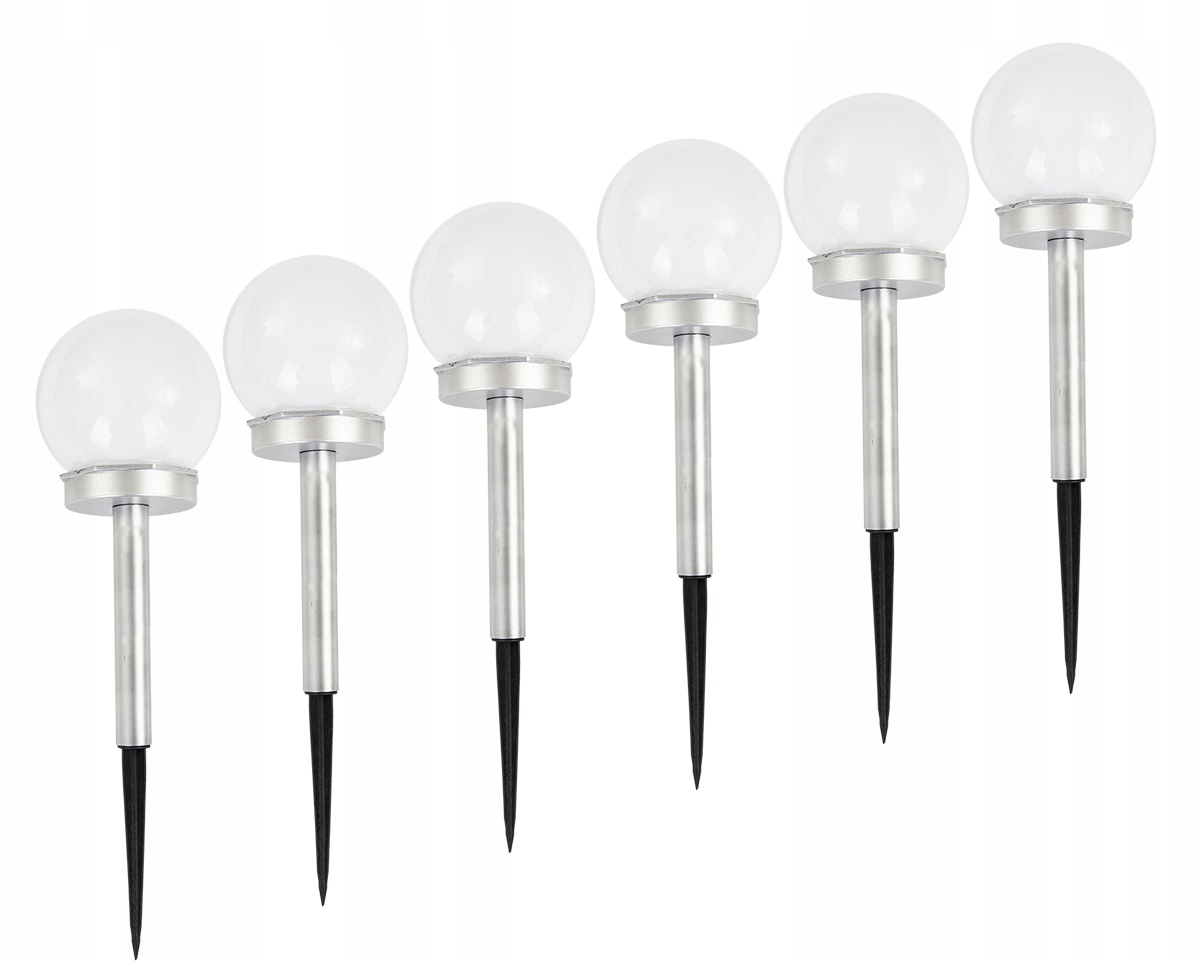 

Lampa Solarna Ogrodowa Led Kula Zestaw 6 szt