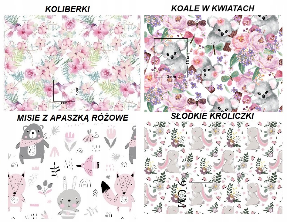 Poduszka JAŚ bawełna dużo wzorów Szerokość produktu 38 cm