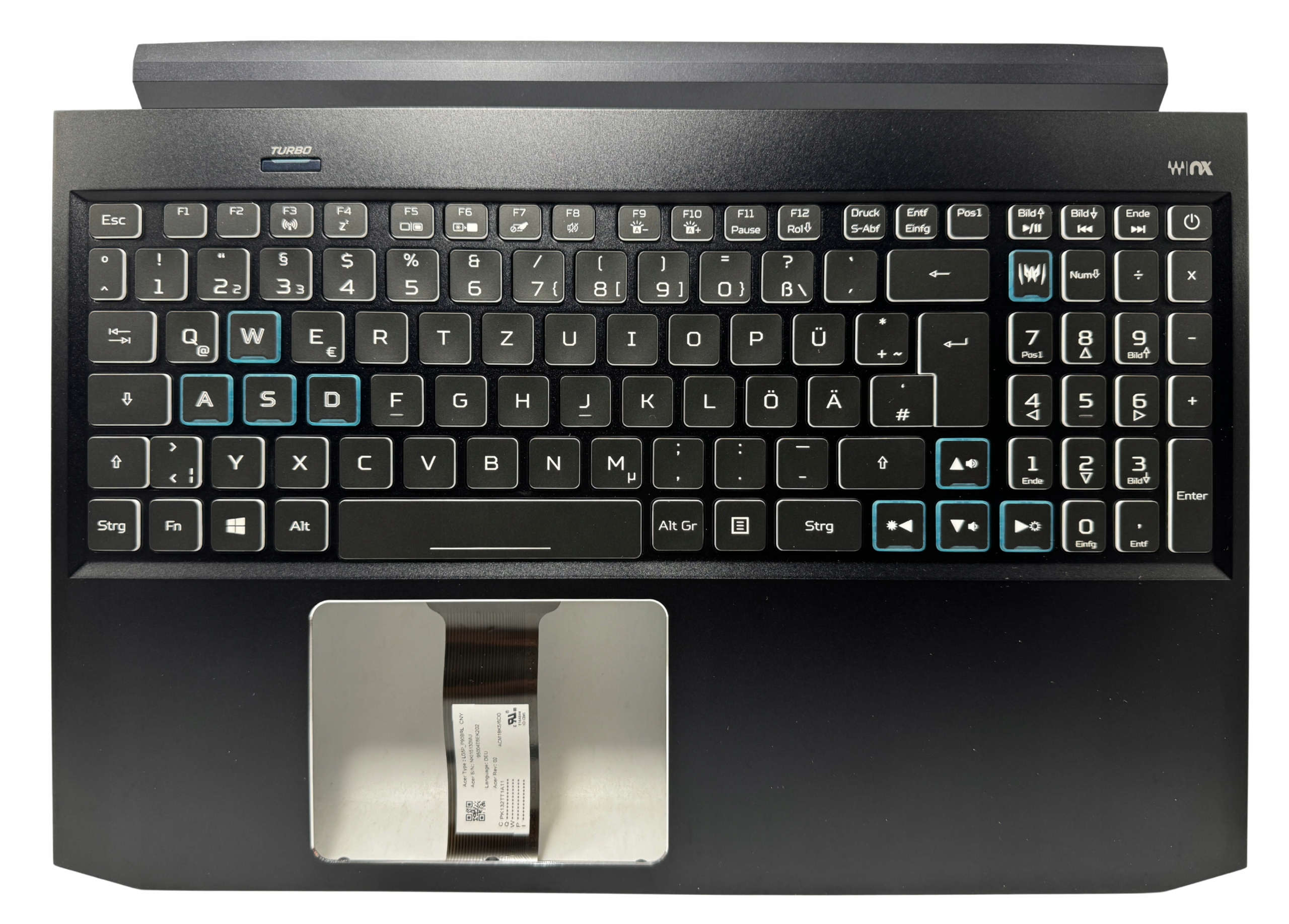 Palmrest horné puzdro klávesnice Predator Triton PT315-51 6B.Q6DN2.012