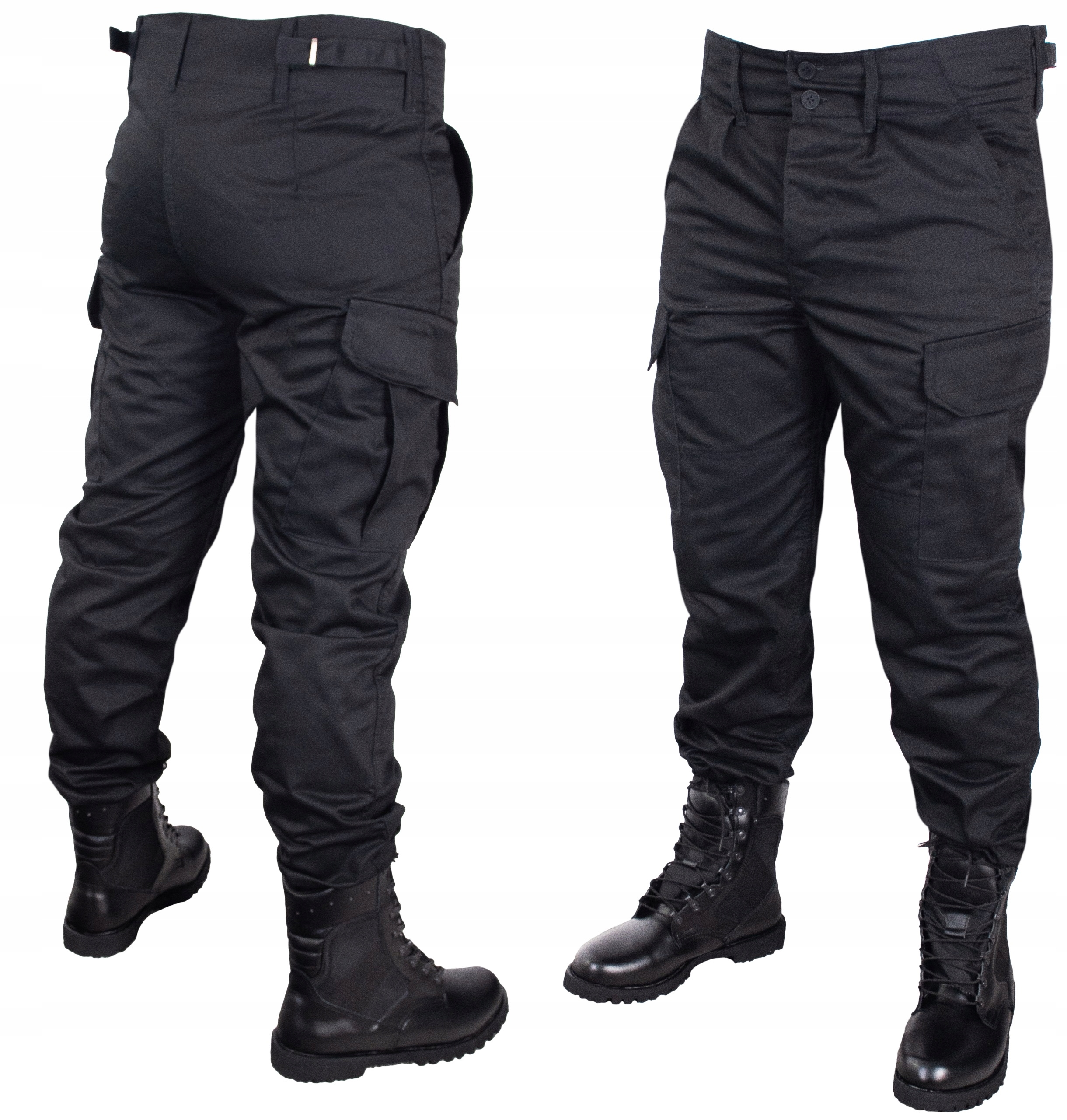 Spodnie wojskowe czarne BOJÓWKI taktyczne GROM XXL Marka GROM
