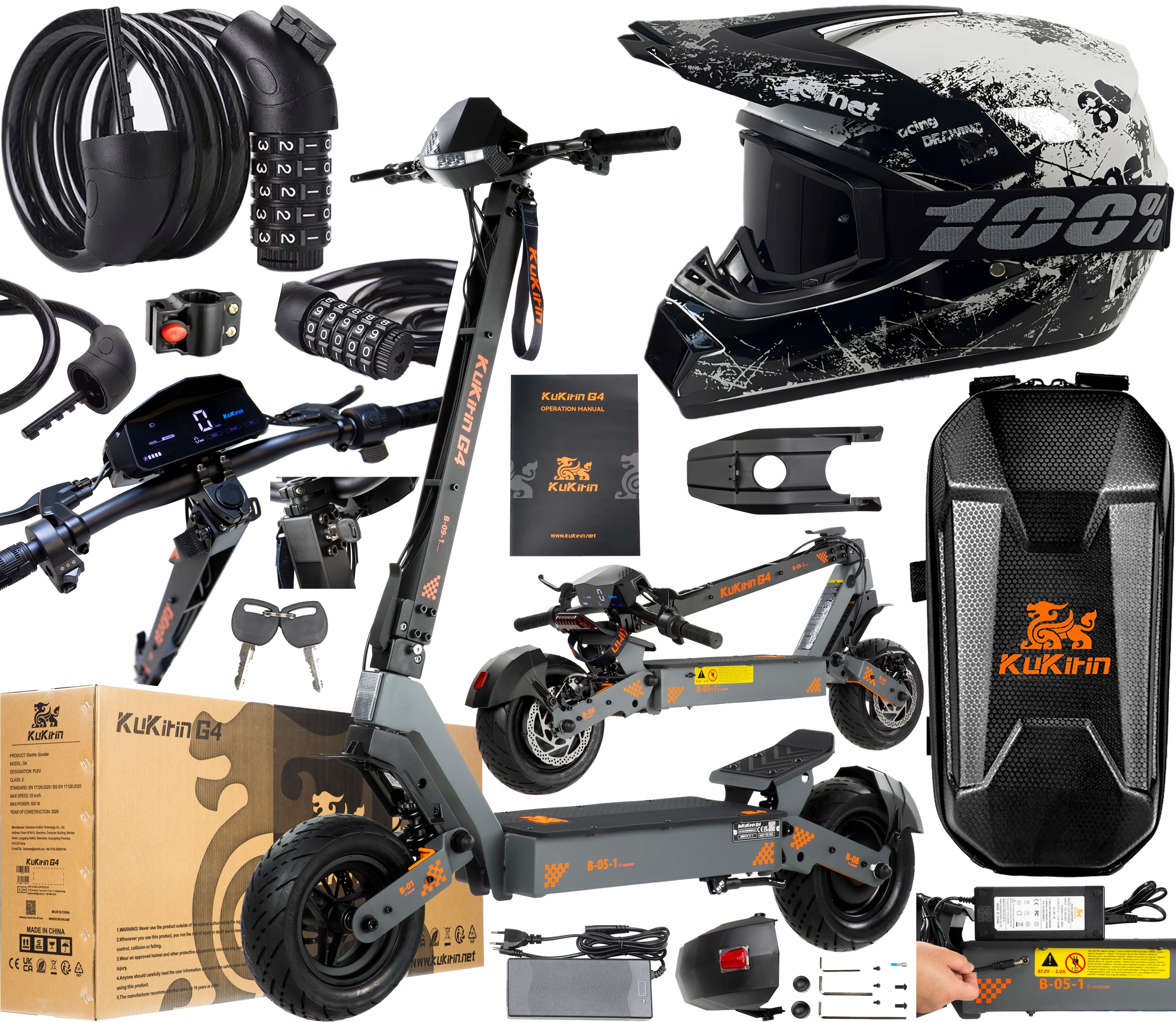 2026 Kukirin G4 Pojazdy elektryczne 2000W 70KM/H 60V 20AH 75KM 11" +Prezent