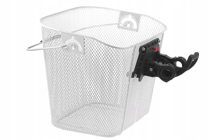 KOSZ KOSZYK ROWEROWY KLIK METALOWY MOCNY! BIAŁY HT-025 Marka APG