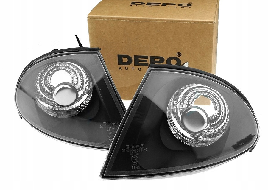 Směrovky předního blikače Depo Black Bmw E46 98-01 sedan kombi