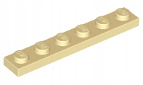 

Lego 3666 Płytka 1x6 piaskowa Nowa (1g)