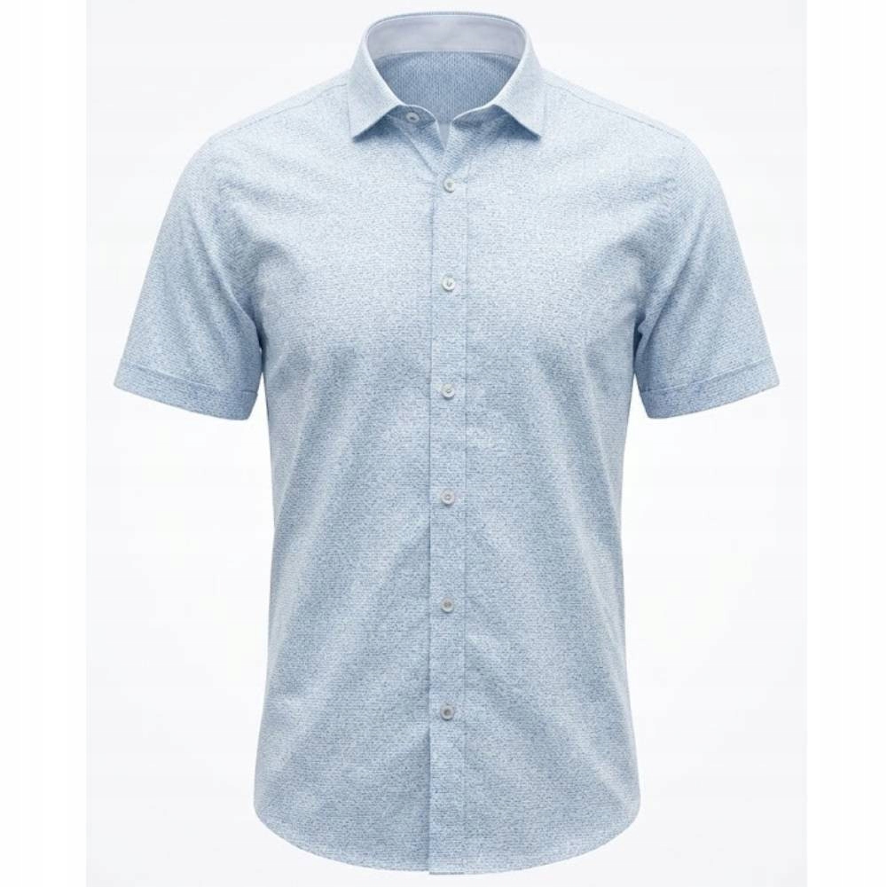 Ego Man košile pánská EKR-232-7 regular fit krátký rukáv XXL světle modrá