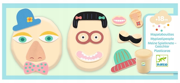 DJECO 09031 MASA PLASTYCZNA CIASTOLINA TWARZE