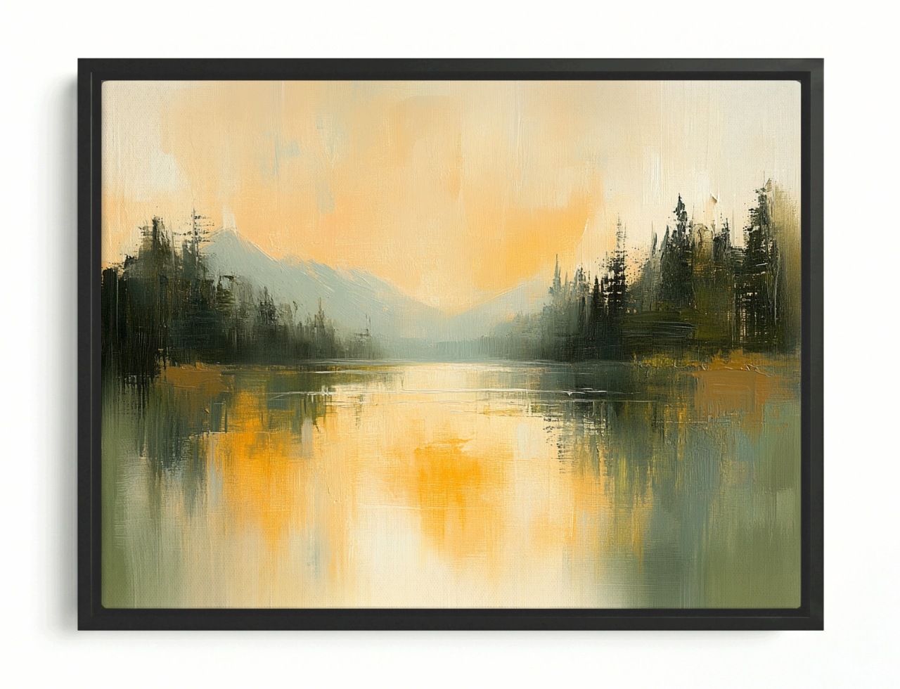 Obraz Rám Americká Krajina Hory Les Jezero Odraz 80x60
