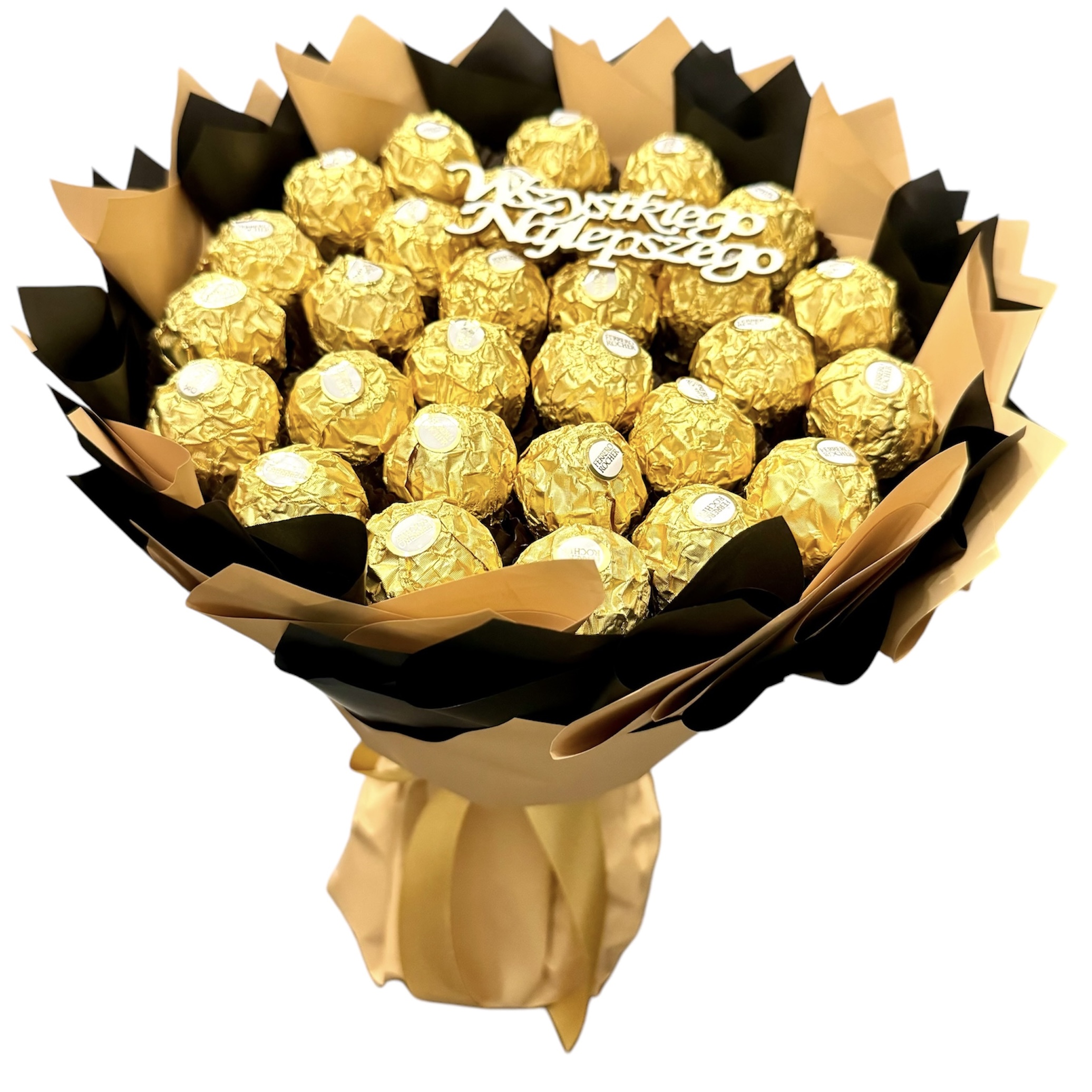 Słodki Bukiet Ferrero Rocher na 30 Urodziny Rocznicę na każdą okazję +napis