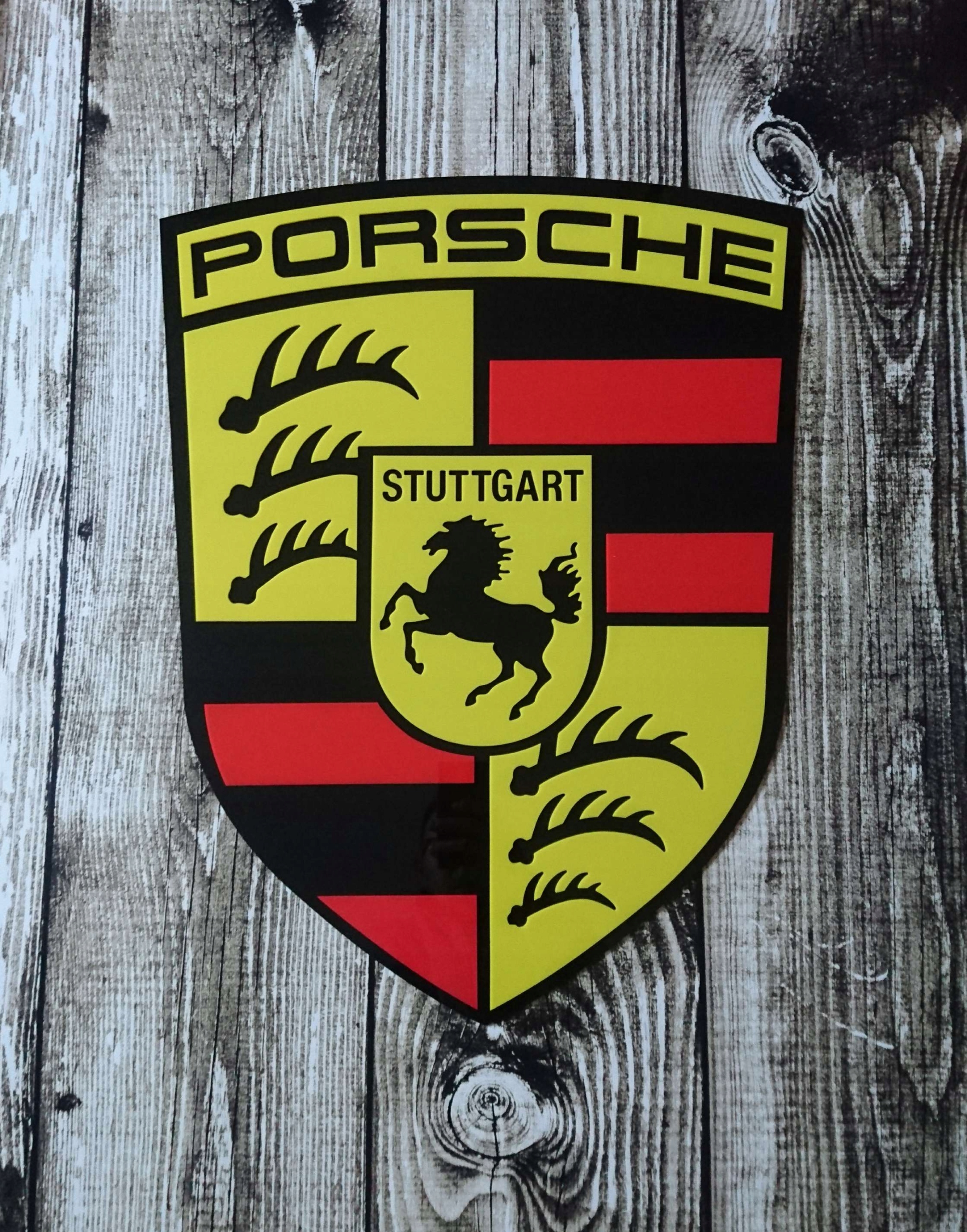 Logo PORSCHE 3D na ścianę prezent dla męża chłopaka do domu garażu Marka inna
