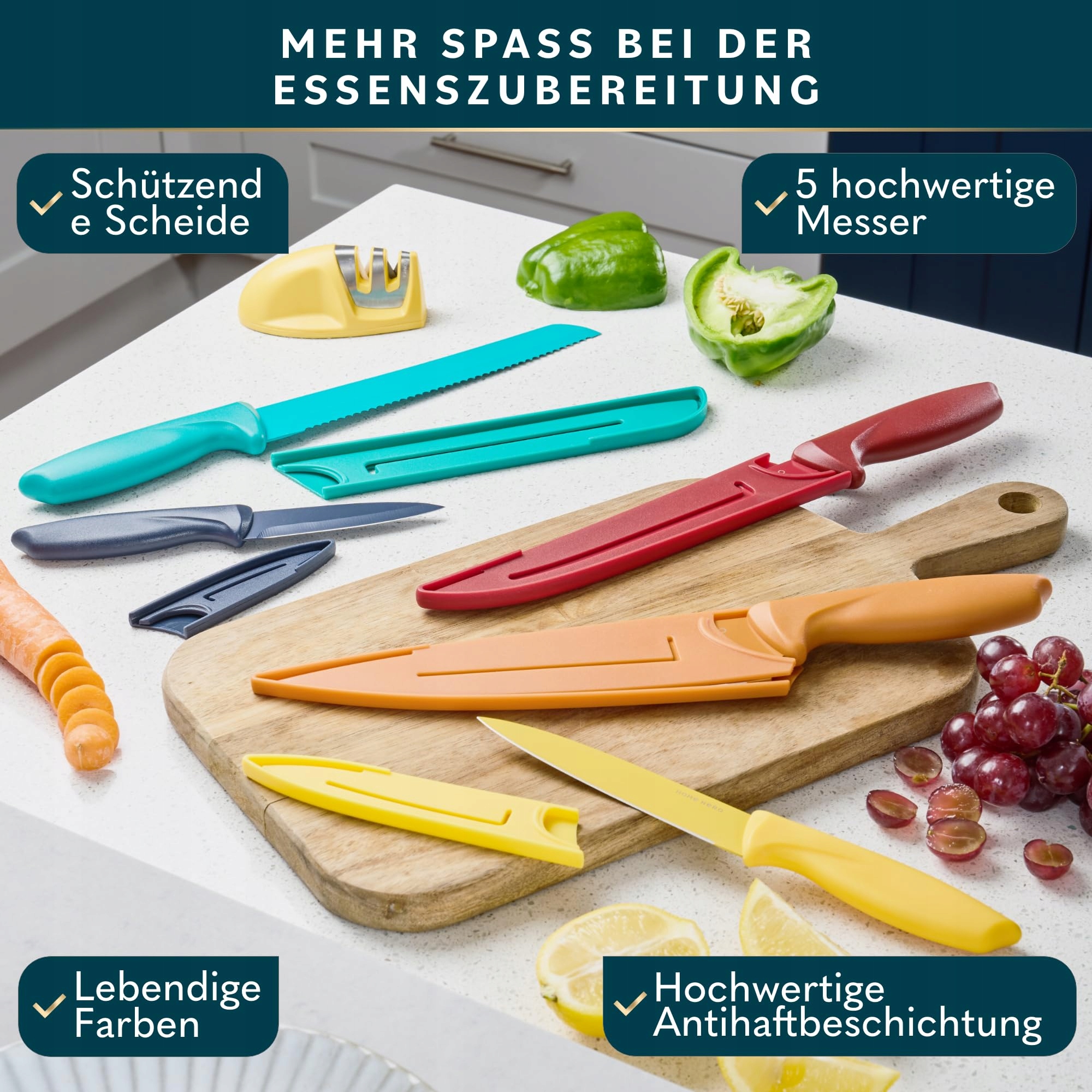 HOME HERO Profesjonalne Noże Kuchenne Ze Stali Nierdzewnej Zestaw — miniatura 2