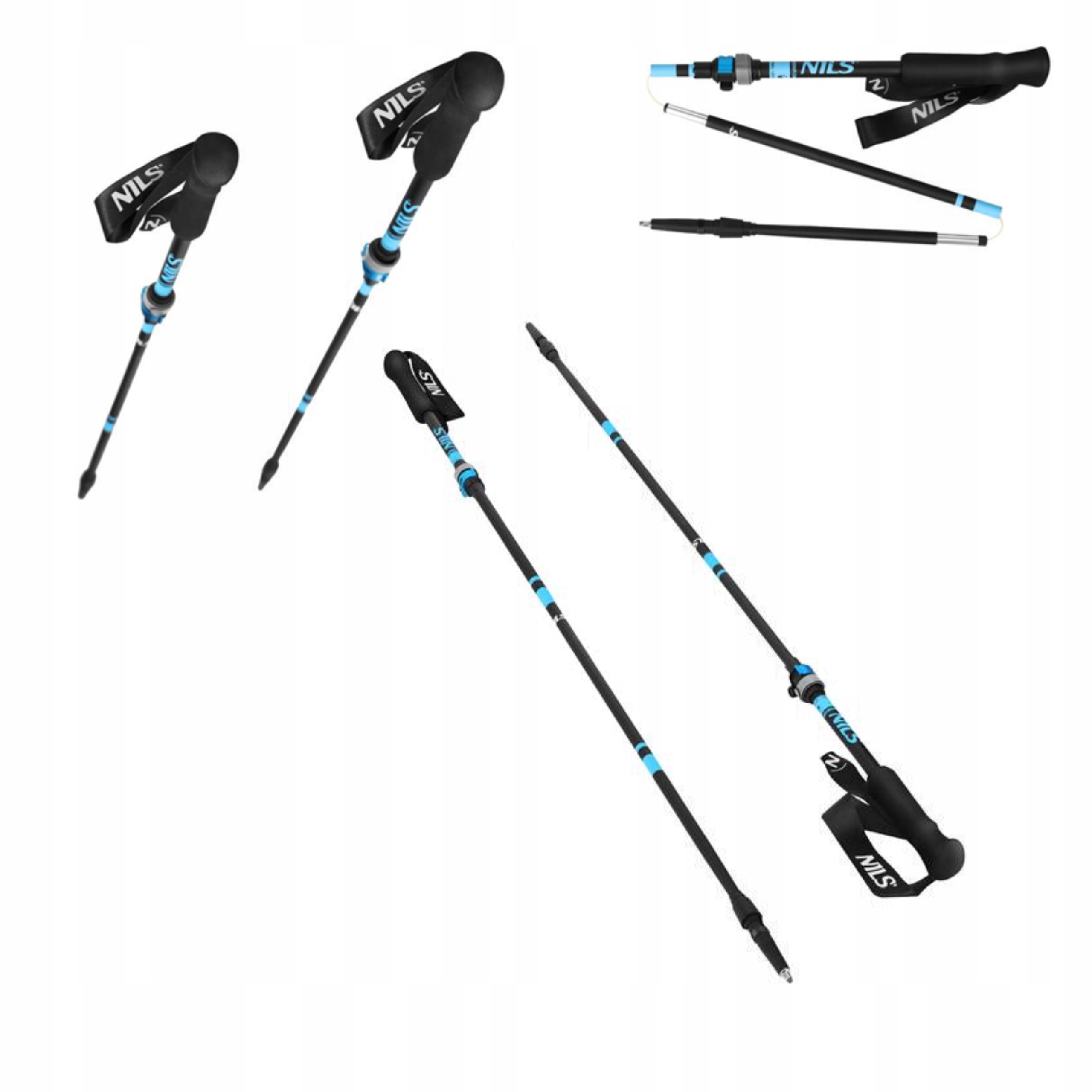 Skládací trekové hole Nordic Walking, nastavitelné hole pro chůzi