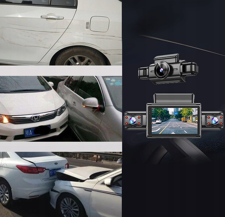 NHOPEEW 4-Channel 1080P Dash Cam 360° 3" Screen G-Sensor 64GB — miniatura 16