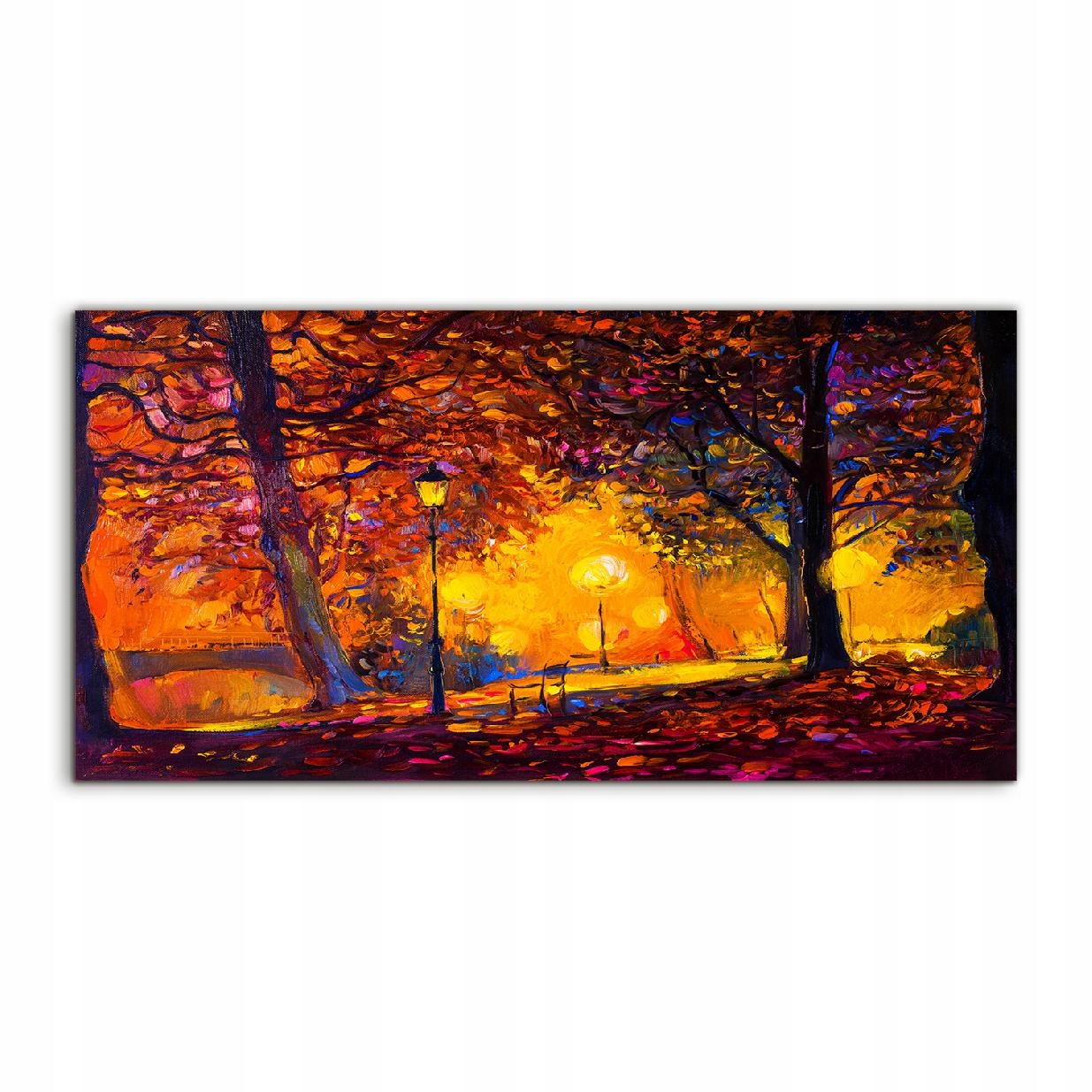 Fotoobraz 120x60 na stenu Park Jeseň Les Lavička