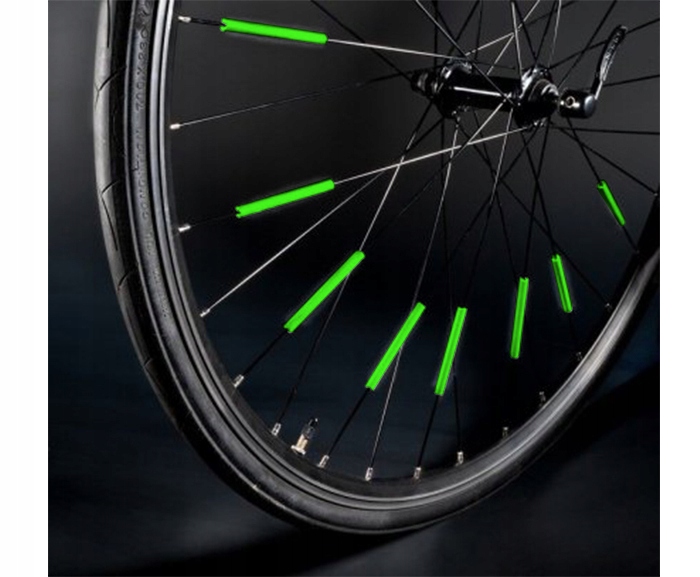 36x RURKI ODBLASKOWE ODBLASKI NA SZPRYCHY ROWER UNIWERSALNE 3-KOLORY ZESTAW Zasilanie inne