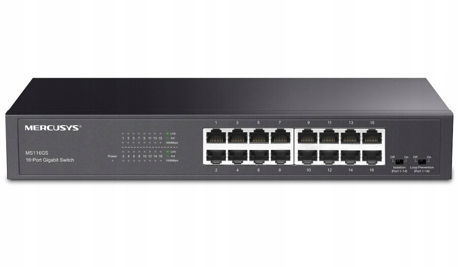 Przełącznik Mercusys MS116GS Gigabit Ethernet 16 portów