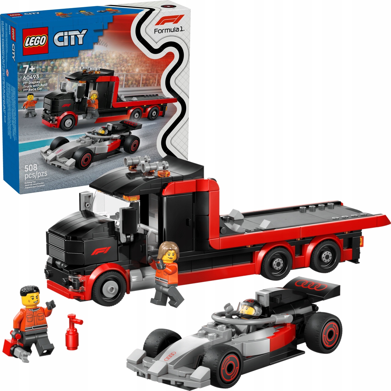 Lego City – Nákladní automobil F1 s bolidem Audi F1 – 60493