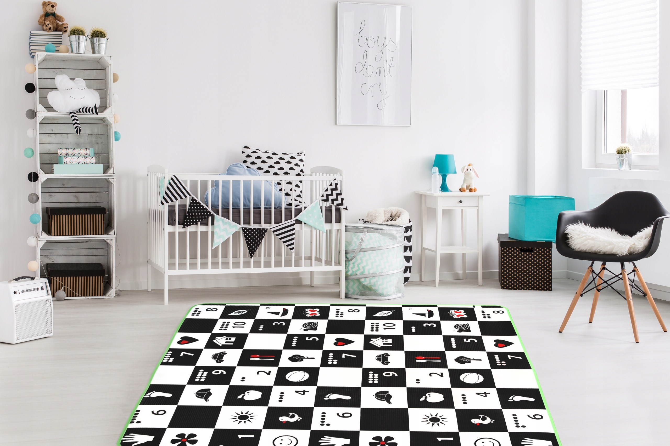 MATA PIANKOWA DWUSTRONNA SZACHOWNICA GRUBA 1 CM EAN (GTIN) 5905669234047