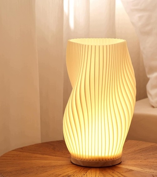Lampka nocna Led drewniana podstawa dekoracyjna – Duża 3D E12