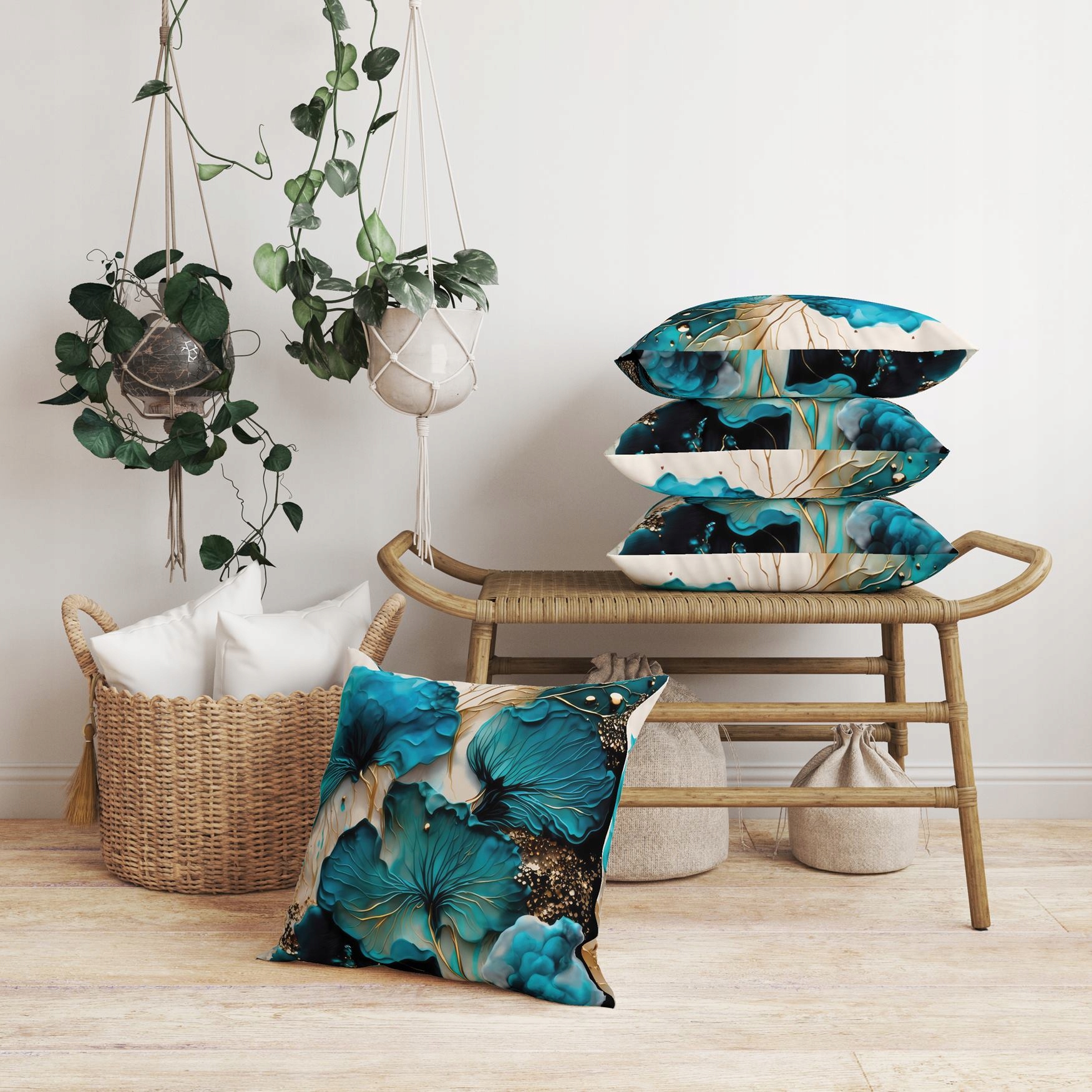 POSZEWKA NA PODUSZKĘ DEKORACYJNA 50x50 JASIEK 136 Wymiary poduszki 50x50cm