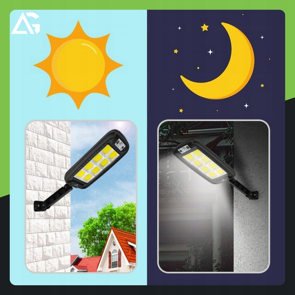 LAMPA SOLARNA ZEWNĘTRZNA OGRODOWA Z CZUJNIKIEM RUCHU LED 1200lm + UCHWYT Stopień ochrony IP IP65